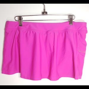 Gossip Swim Bottoms / Skirt Zipper Pocket Pink